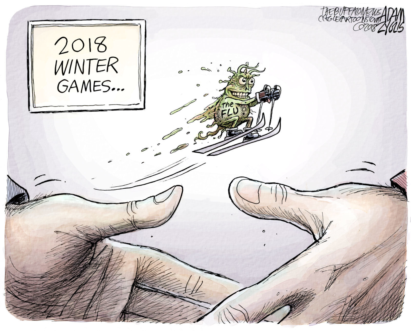 The Flu by Adam Zyglis, The Buffalo News